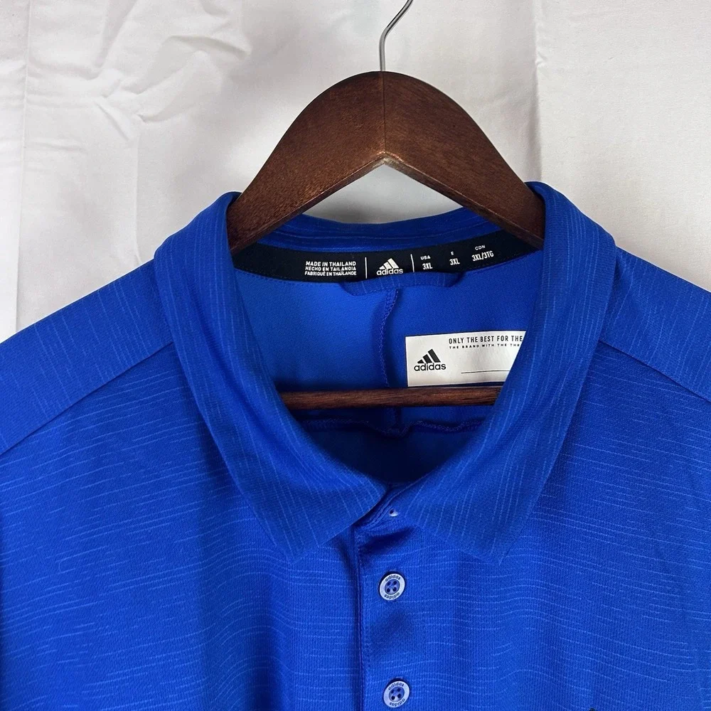 Tulsa Golden Hurricanes TU Adidas Short Sleeve Blue Polo Men's Size 3XL *Flaw‎